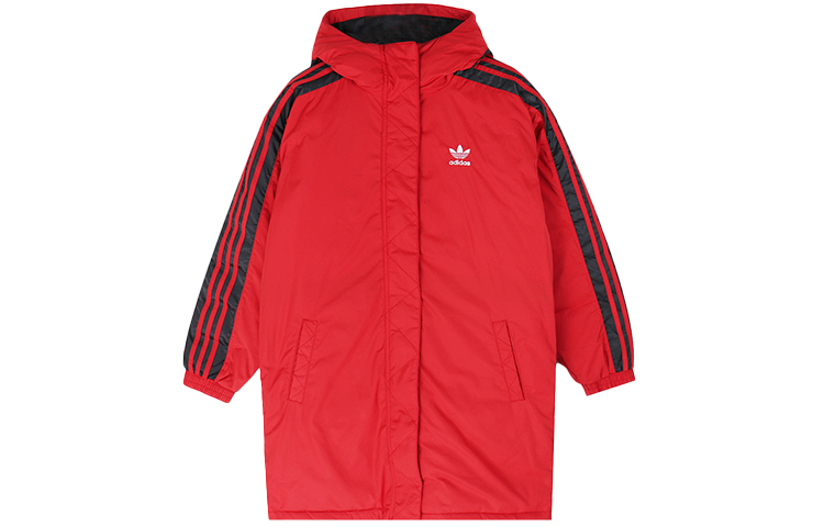 Женская куртка adidas Originals пуховая удлиненная (красная)
