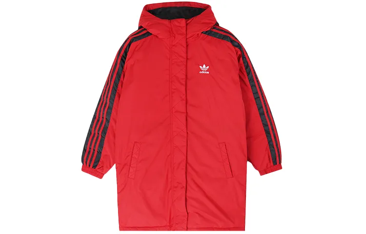 Adidas Originals Down Jackets Women's Light Scarlet Hooded Moderate Other