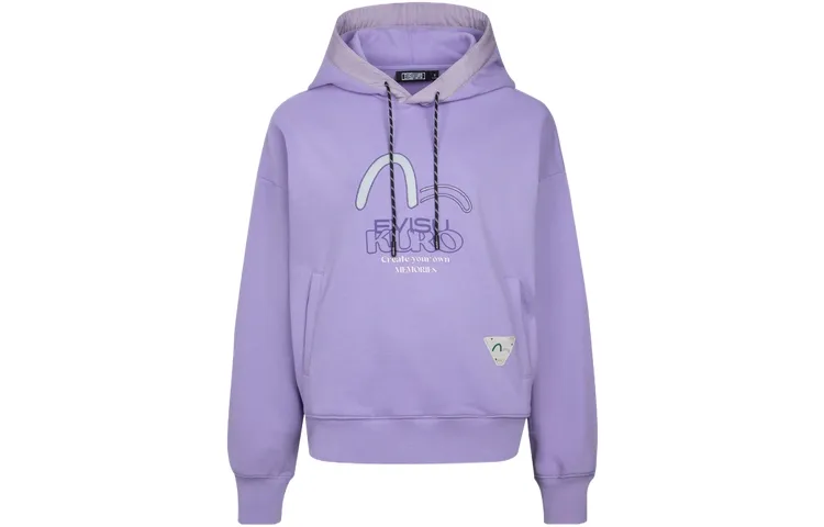 EVISU Sweatshirts Women's Purple Hooded Moderate Regular