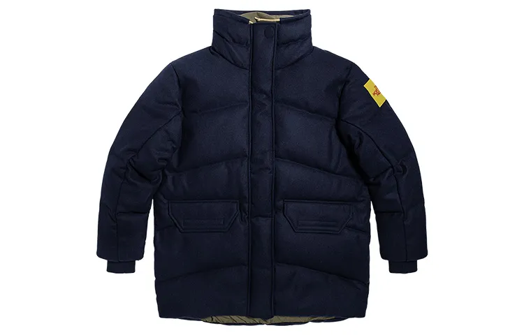 THE NORTH FACE Down Jackets Women's Blue Stand Collar Moderate Straight Fit