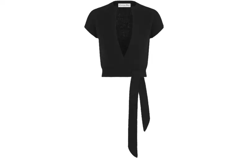DIOR Knitwear Women's Black V Neck Moderate Other