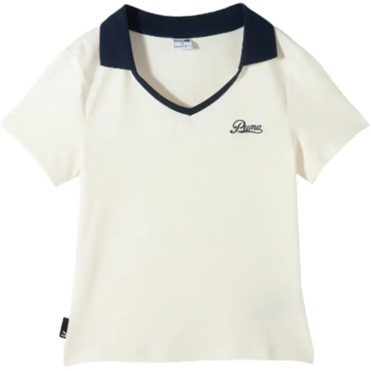 PUMA Polo Shirts Women's White Polo Collar Moderate Other