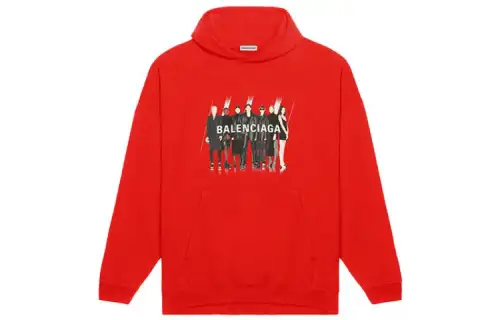 Balenciaga Sweatshirt, Loose Fit Women's Red