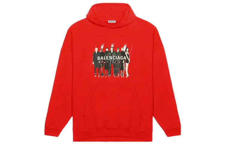 Balenciaga Sweatshirt, Loose Fit Women's Red