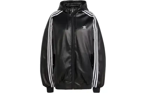 Adidas Originals Adilenium Faux Leather Jacket Jackets & Coats Japan Version Women's Black