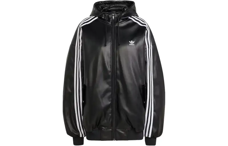 Adidas Originals Adilenium Faux Leather Jacket Jackets & Coats Japan Version Women's Black