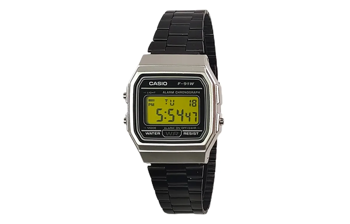 CASIO Custom Collection Quartz Movement Stainless Steel Strap Watch Men's Watches Black Dial