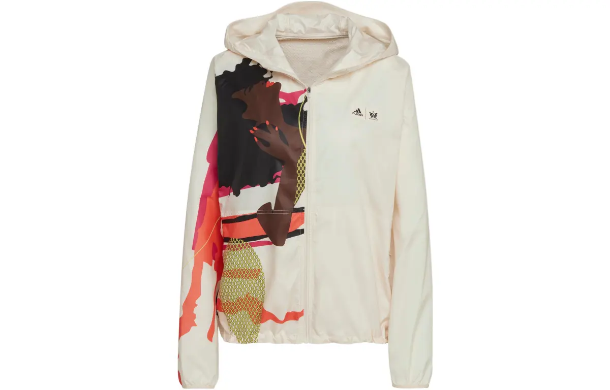 Adidas Jackets Women's White Hooded Moderate Other