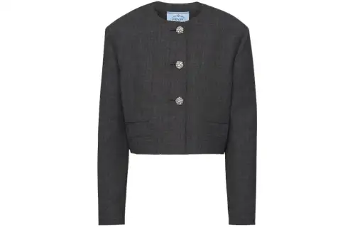PRADA Crystal buttons Cropped Jacket