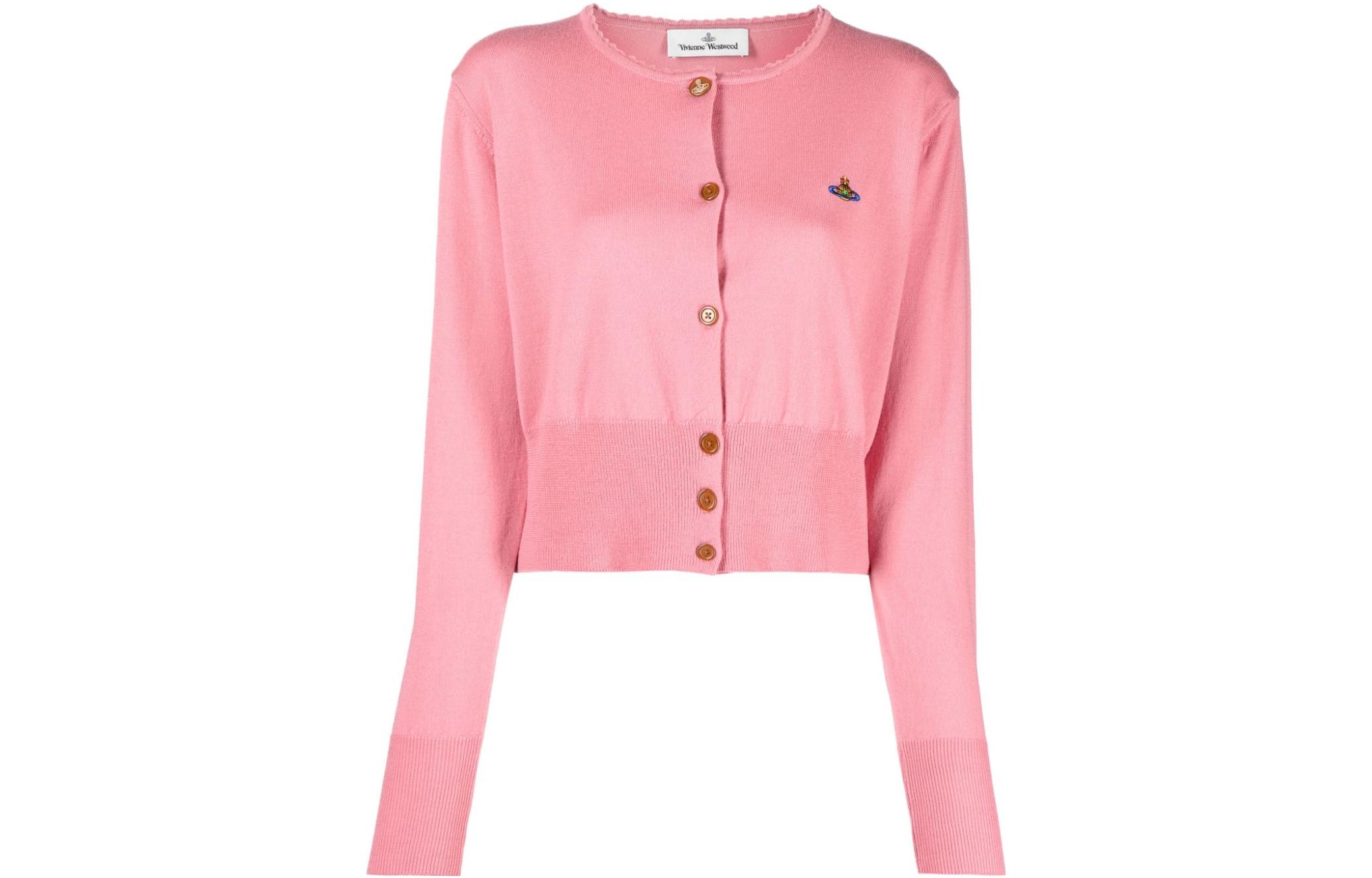 Женский кардиган Vivienne Westwood Logo (розовый)