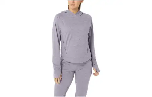 ASICS TECH PO Sweatshirts Women's Gray Hooded Moderate Regular