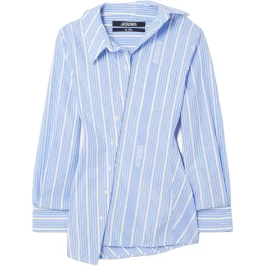 Jacquemus Pablo Striped Asymmetric Hem Shirt