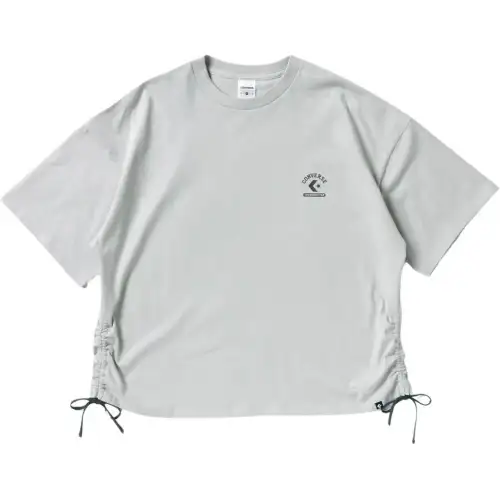 Converse Tee Drop Shoulder Sleeve T Shirt Women's Light Gray