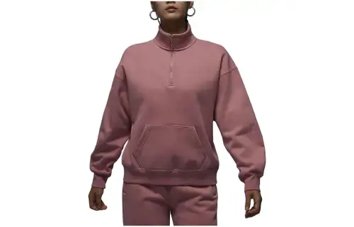 Jordan Sweatshirts Women's Stardust Red Stand Collar Moderate Regular