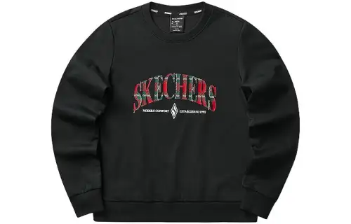 Skechers Sweatshirts Women's Carbon Black/0018 Crew Neck Moderate Regular