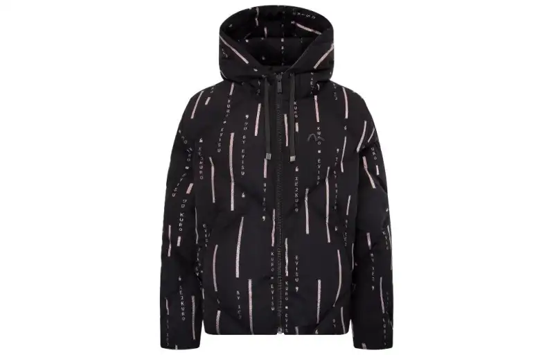 EVISU Jackets Women's Black Hooded Moderate Other