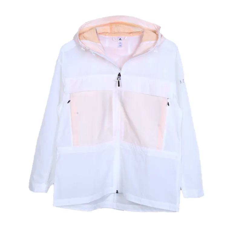 Adidas Jackets Women's White Hooded Moderate Other