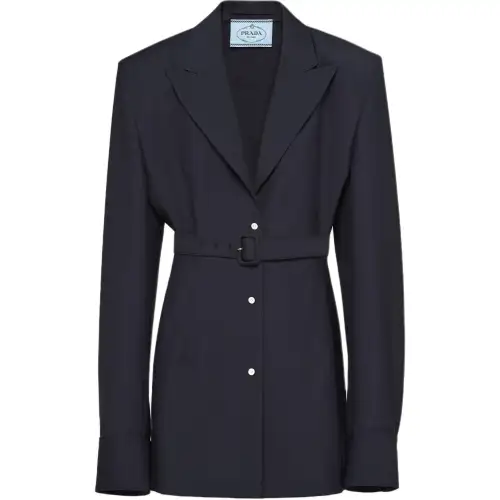 PRADA Single Breasted Belted Shirt Jacket
