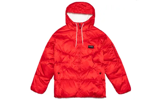 Vans Keep warm winter red jacket with hood, with your logo imprint