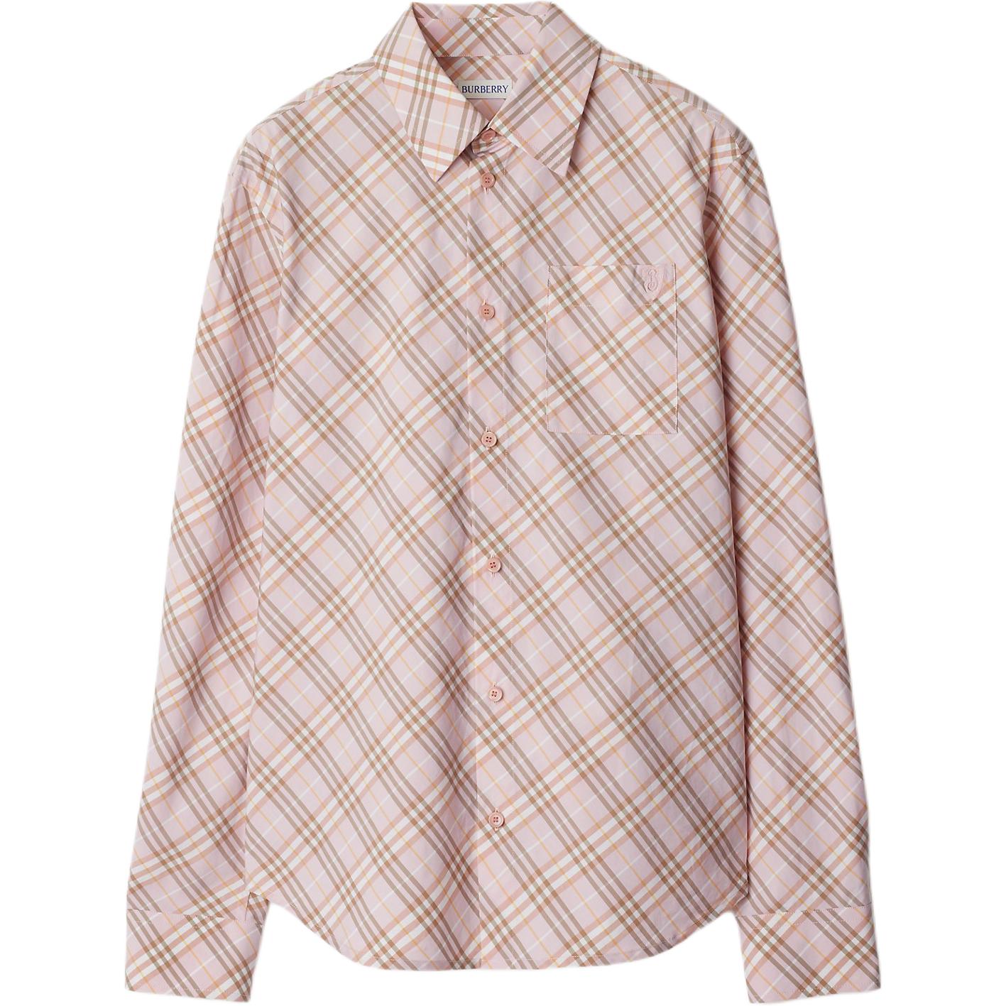 Burberry Logo Embroidered Checkered Shirt