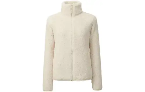 UNIQLO Jackets Women's Ivory Stand Collar Moderate