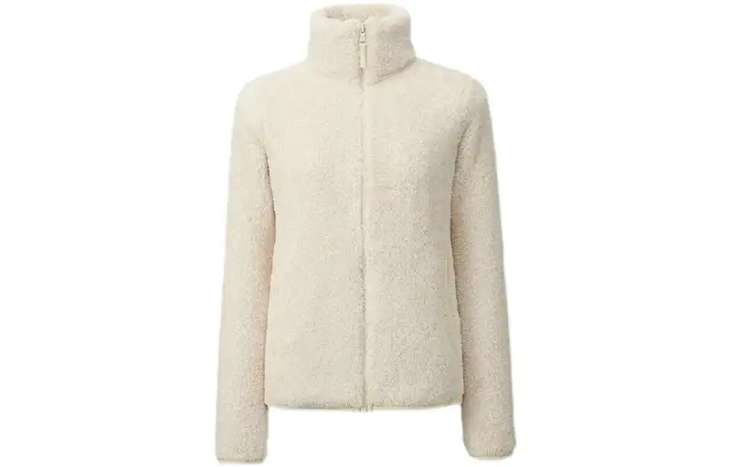 UNIQLO Jackets Women's Ivory Stand Collar Moderate