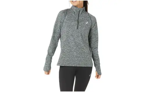 ASICS THERMOPOLIS Sweatshirts Women's Gray Stand Collar Moderate Regular