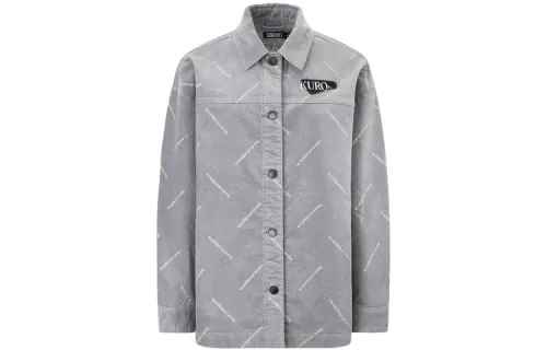 EVISU Jackets Women's Lime Gray Shirt Collar Moderate Other