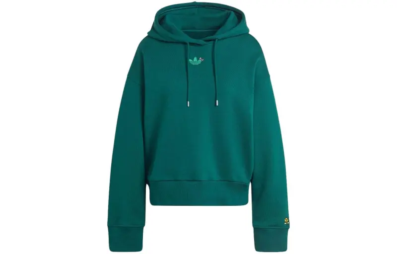 Adidas Originals Sweatshirts Women's Green Hooded Moderate Regular
