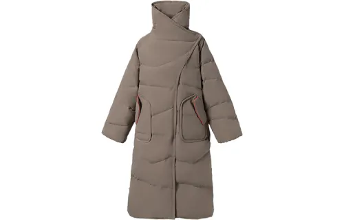 Li Ning Sports Fashion Collection Down Jackets Women's Walnut Brown Stand Collar Moderate Other