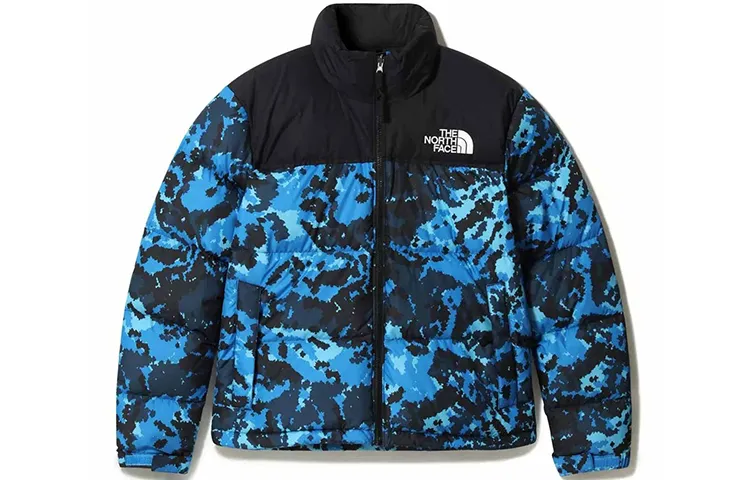THE NORTH FACE 1996 Down Jacket Winter Women's Blue Floral