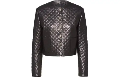 MIU MIU Jackets Women's Black Crew Neck Moderate Other