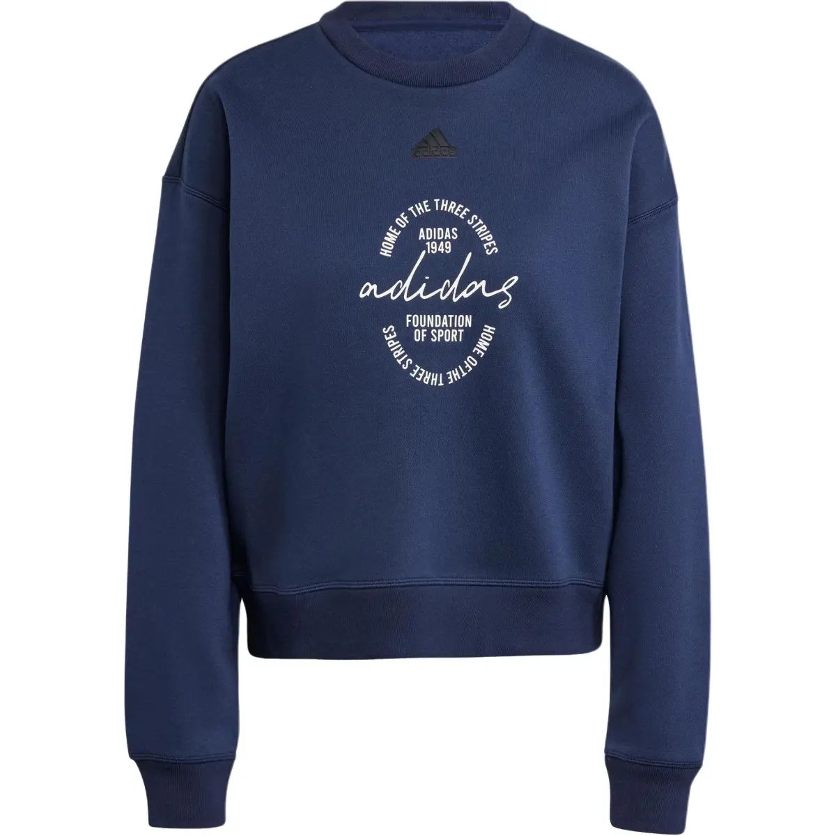 Adidas SIGNATURE PRINT FLEECE LOOSE Sweatshirt Women's Legend Ink
