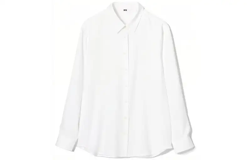 UNIQLO Shirts Women's White Pointed Collar Moderate Other