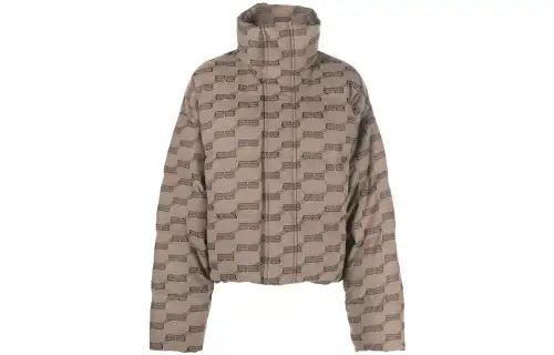 Balenciaga Monogram Puffer Jacket 'Beige/Brown'