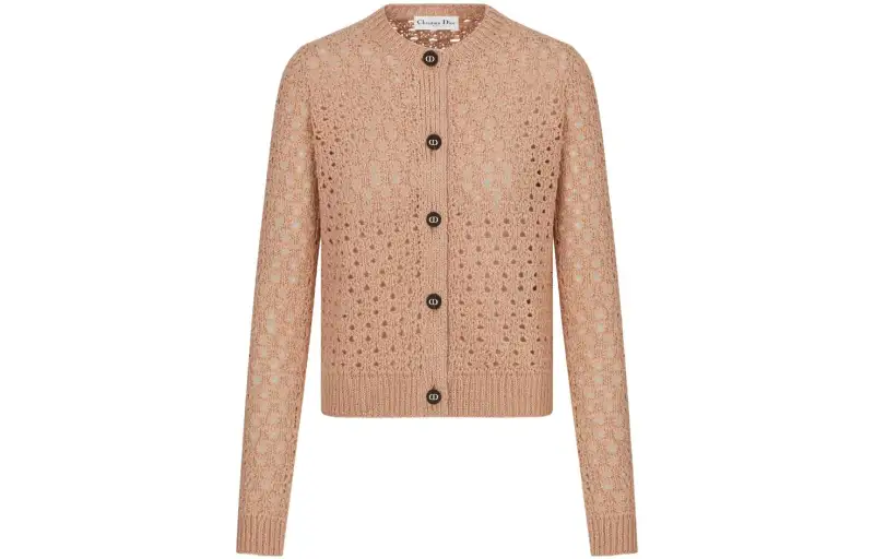 DIOR Knitwear Women's Crew Neck Moderate Cardigan