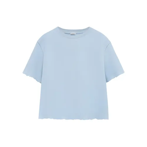 LOEWE SS24 Drop Shoulder Sleeve T Shirt Women's Light Blue