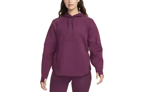 Nike Sweatshirts Women's Burgundy Hooded Moderate Regular