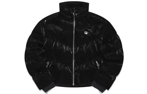 FILA Athletics Down Jackets Women's Pitch Black Stand Collar Moderate Other