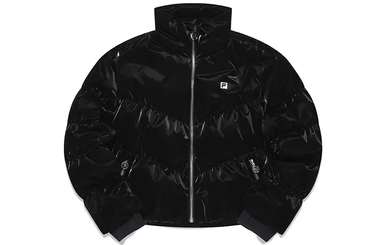 FILA Athletics Down Jackets Women's Pitch Black Stand Collar Moderate Other