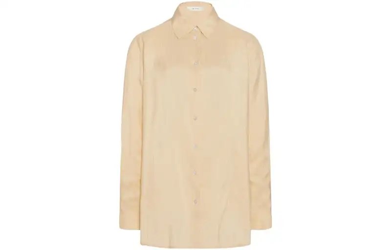 THE ROW Shirts Women's Beige Yellow Lapel Moderate Other