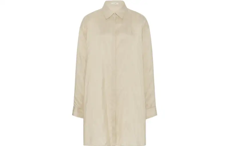 THE ROW Shirts Women's Rice Color Pointed Collar Moderate Other