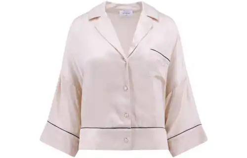 OFF-WHITE Logo-print Satin Shirt