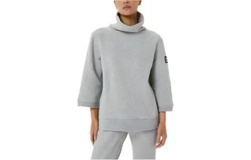 ASICS Sweatshirts Women's Light Gray Turtleneck Moderate Other
