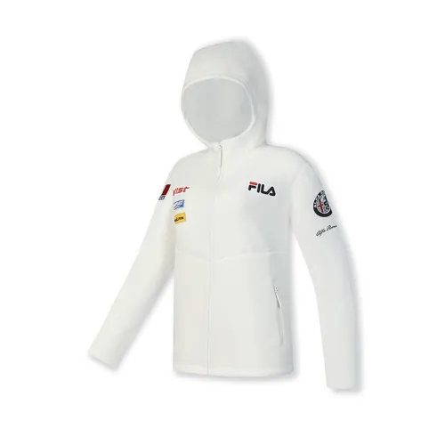 FILA Jackets Women's White Jade Hooded Moderate Soft Shell