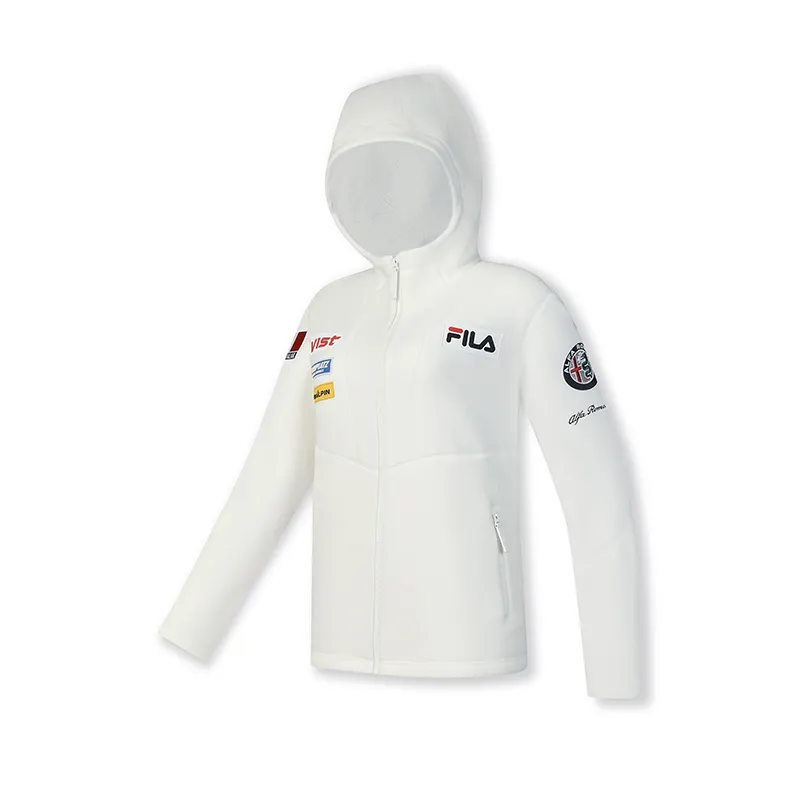 FILA Jackets Women's White Jade Hooded Moderate Soft Shell