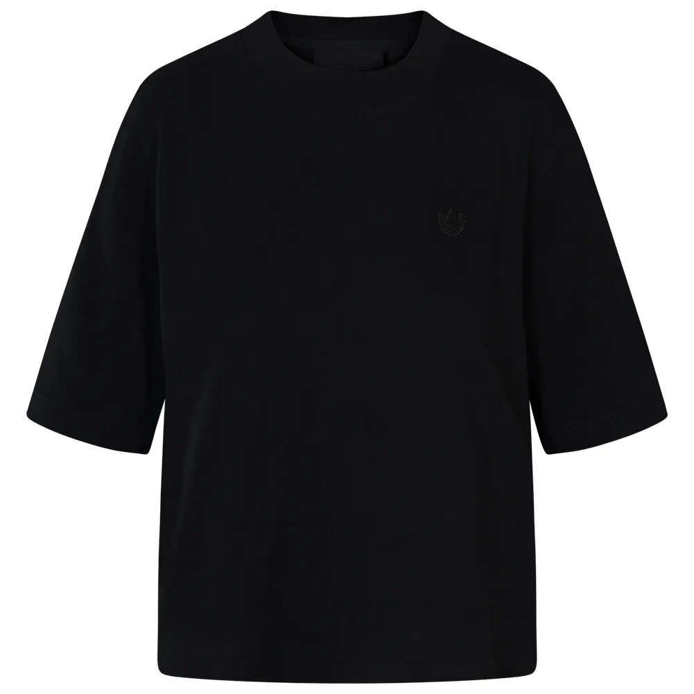 Adidas Originals Blue VersionESSENTIALS Drop Shoulder Sleeve T Shirt Women's Black