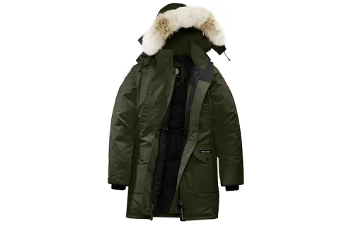 Canada Goose Trillium Down Jackets Women's Army Green Hooded Moderate Parka Down Jacket