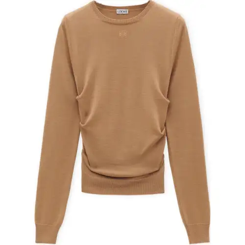 LOEWE Logo Embroidered Draped Sweater