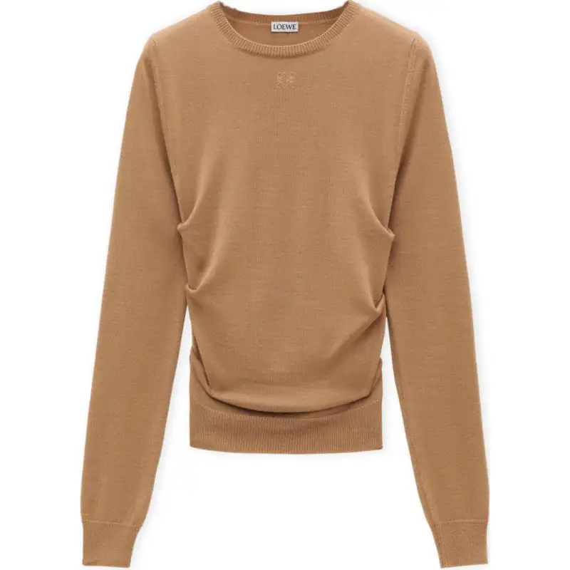 LOEWE Logo Embroidered Draped Sweater